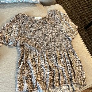 Cheetah print blouse
